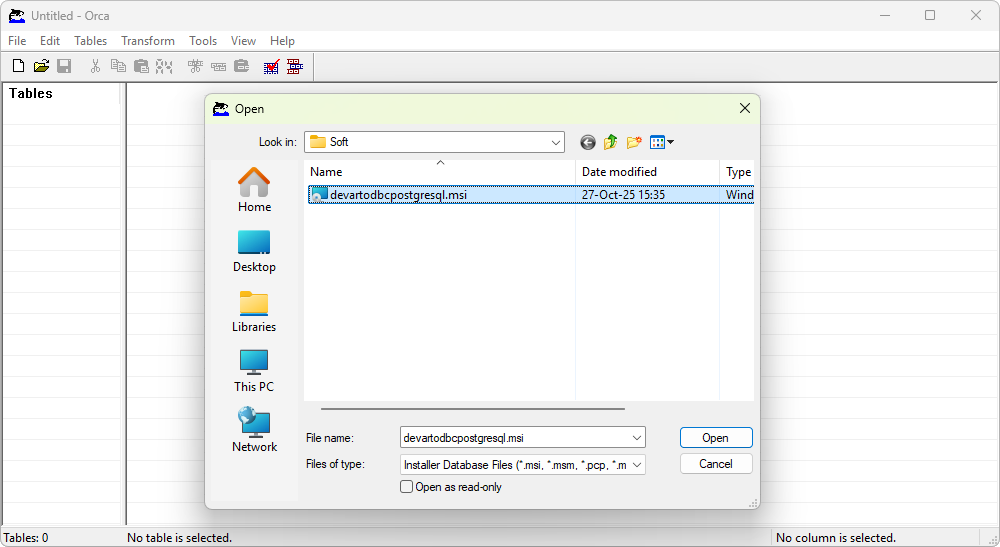 Create an MST file using Orca