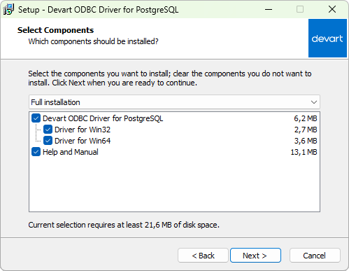 Select the components