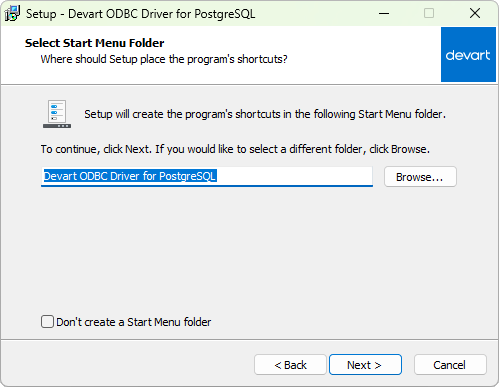 Select the Start Menu folder