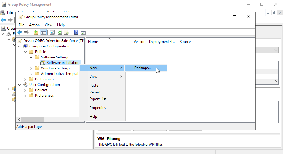 Create software package