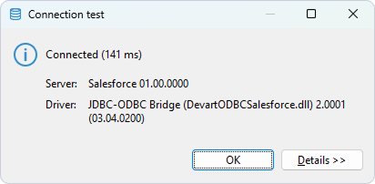 Connection Test is successful