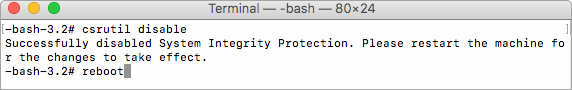 Disable SIP on macOS