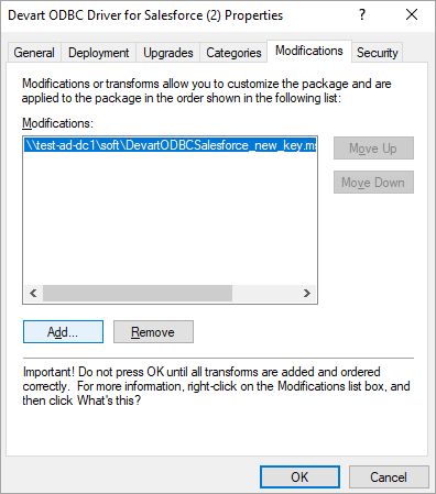 Update ODBC driver using Group Policy