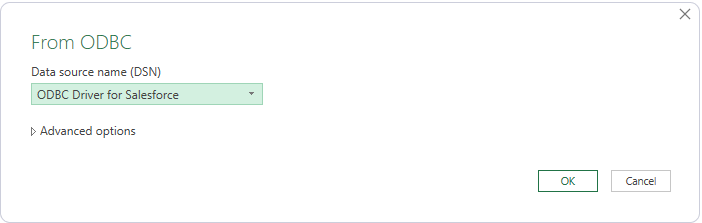 Specify the data source name (DSN)
