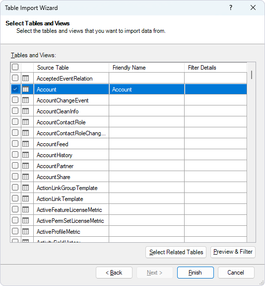 Select Others (OLEDB/ODBC) in Table Import Wizard