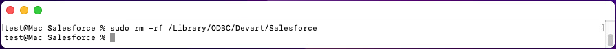 Uninstall ODBC driver on macOS