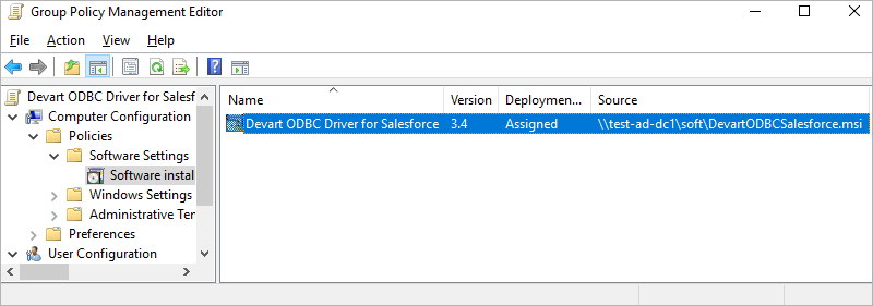 Group Policy Management Editor window