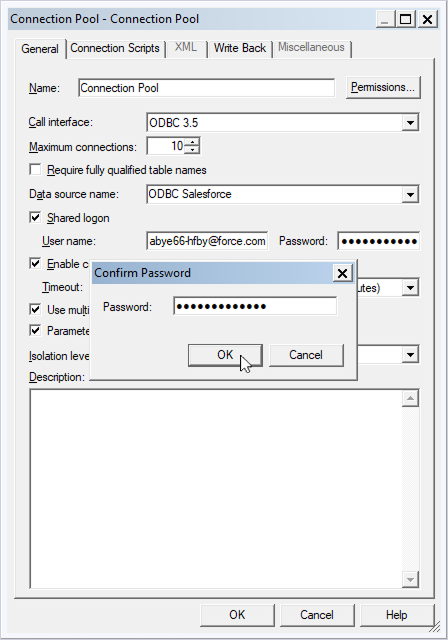 Confirm the password