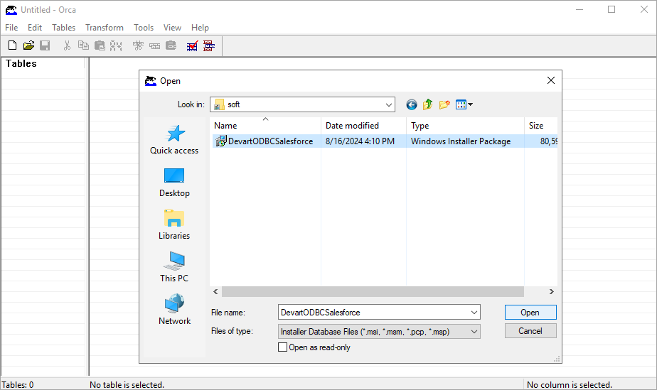 Create an MST file using Orca