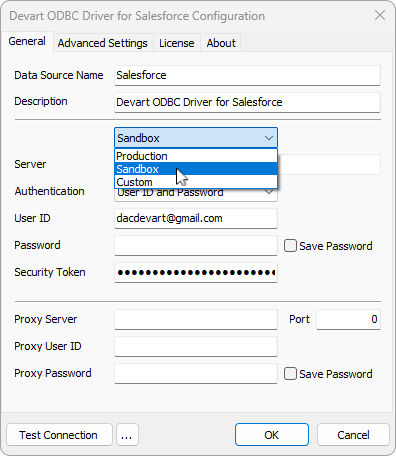 Connect to a Sandbox