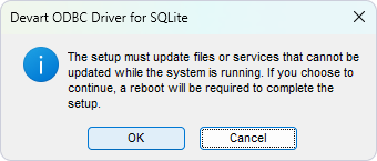 Window for finishing the driver uninstallation.