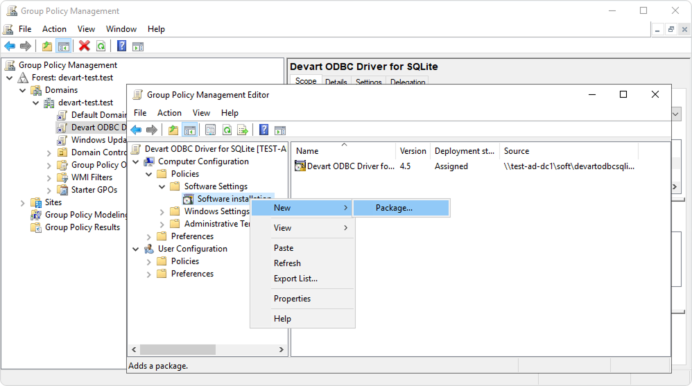 Create software package