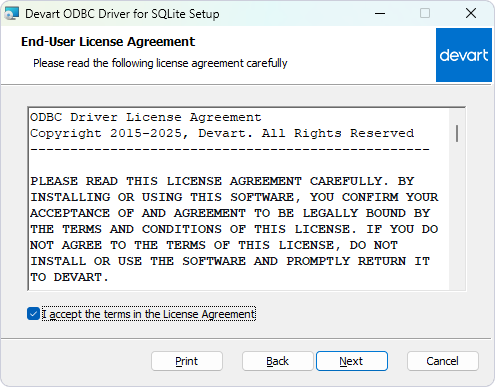 License agreement