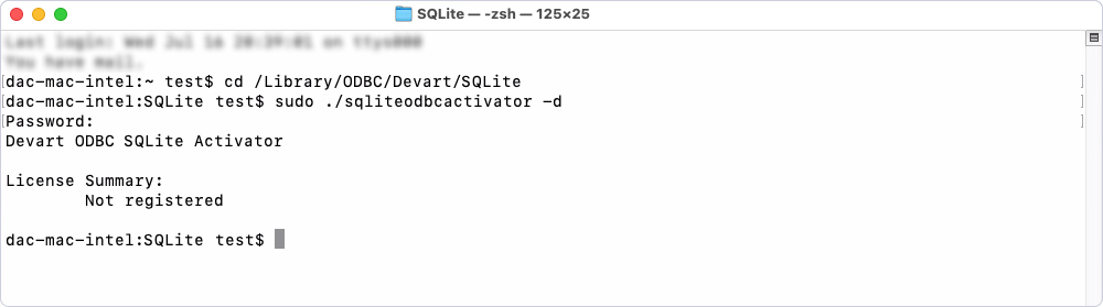 Deactivate the driver on macOS