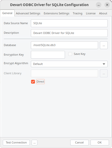 Create a DSN on Linux: connection parameters