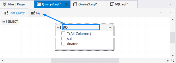 Add an alias to the subquery