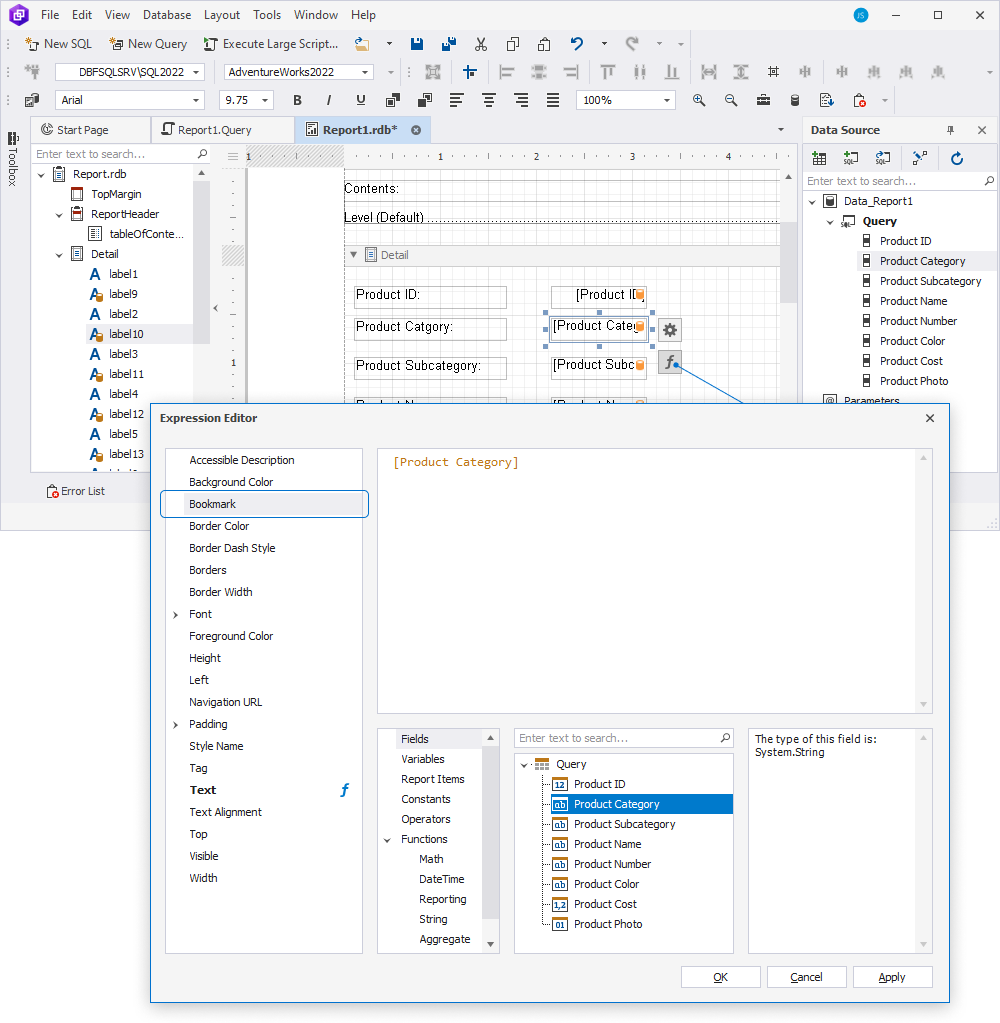 Toolbox toolbar