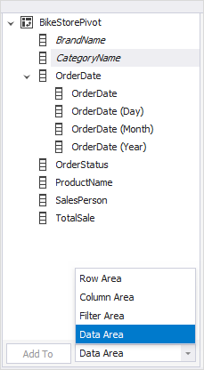 Filtering all data in the pivot table