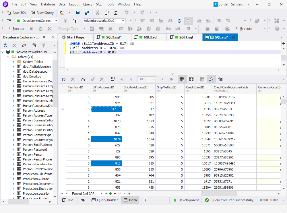 Generate Script As - WHERE AND OR