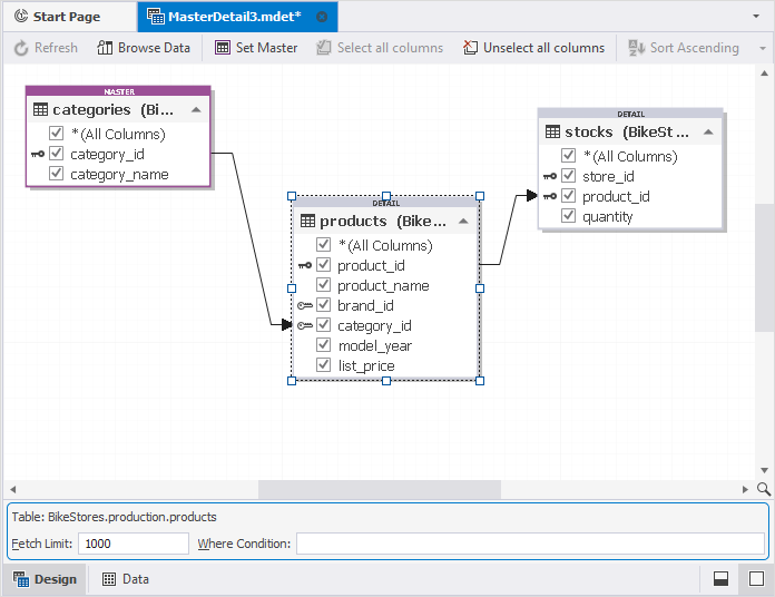 Limit the number of retrieved rows and specify the filtering condition