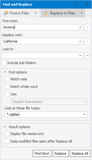 Find and Replace Files