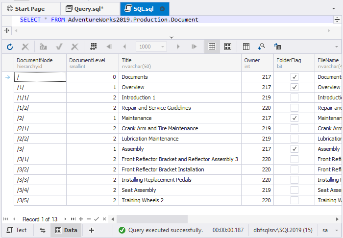 Creating A Sql Update Statement