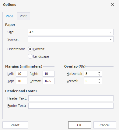 Set up page options for a specific master-detail document