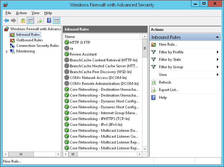 Running Server Behind Windows Firewall