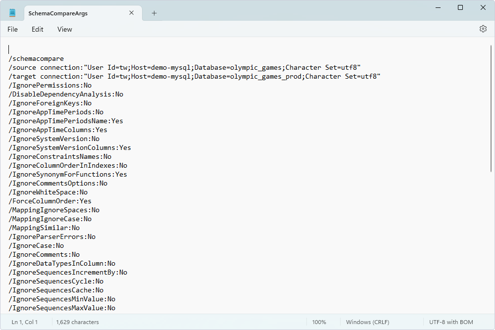 The file contains the following information