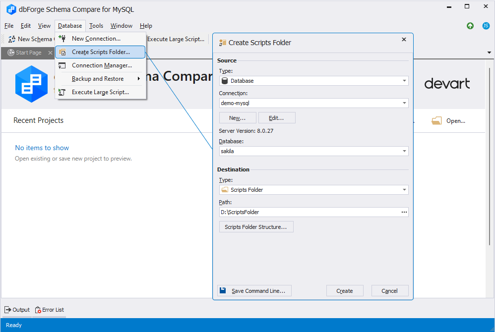 Create a scripts folder