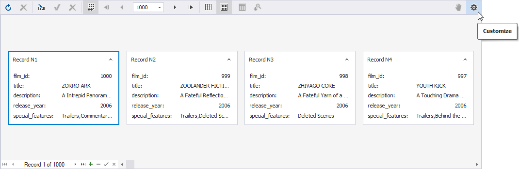 Customize the size of the cards