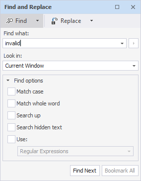 Find and Replace