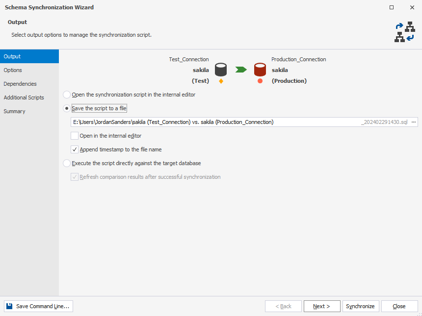 How to save the deployment script