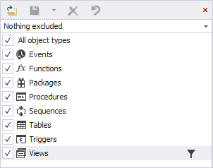Objects Filter tree