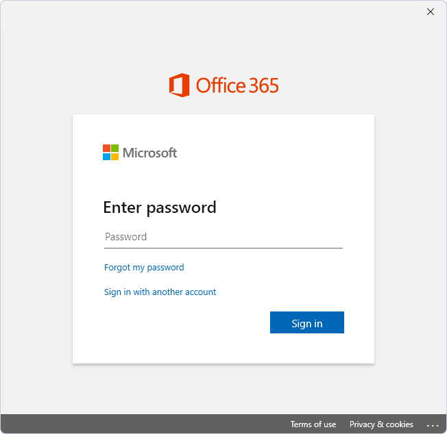 Enter the password