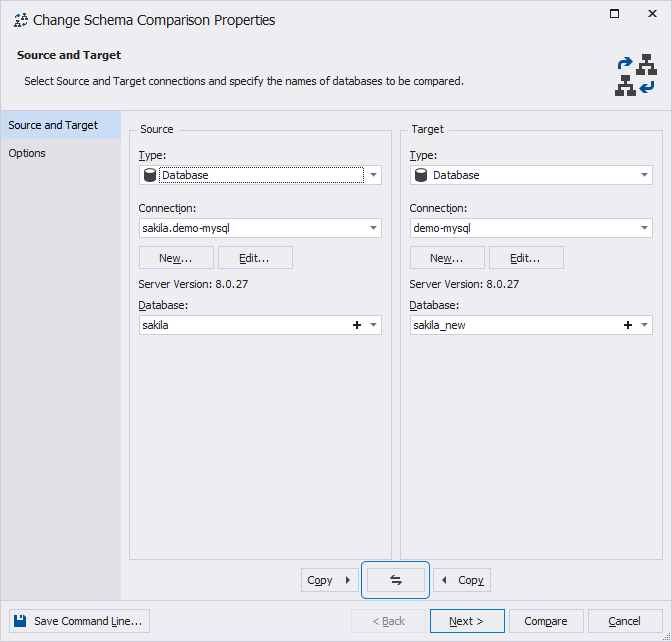 Swap Source and Target