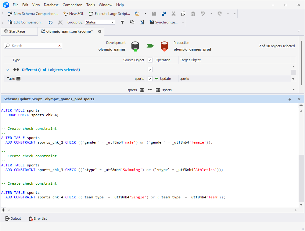 Update script