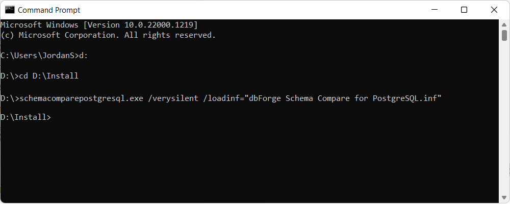 File with custom installation settings