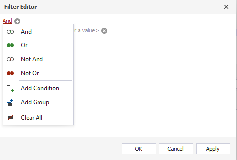 Change a logical operator