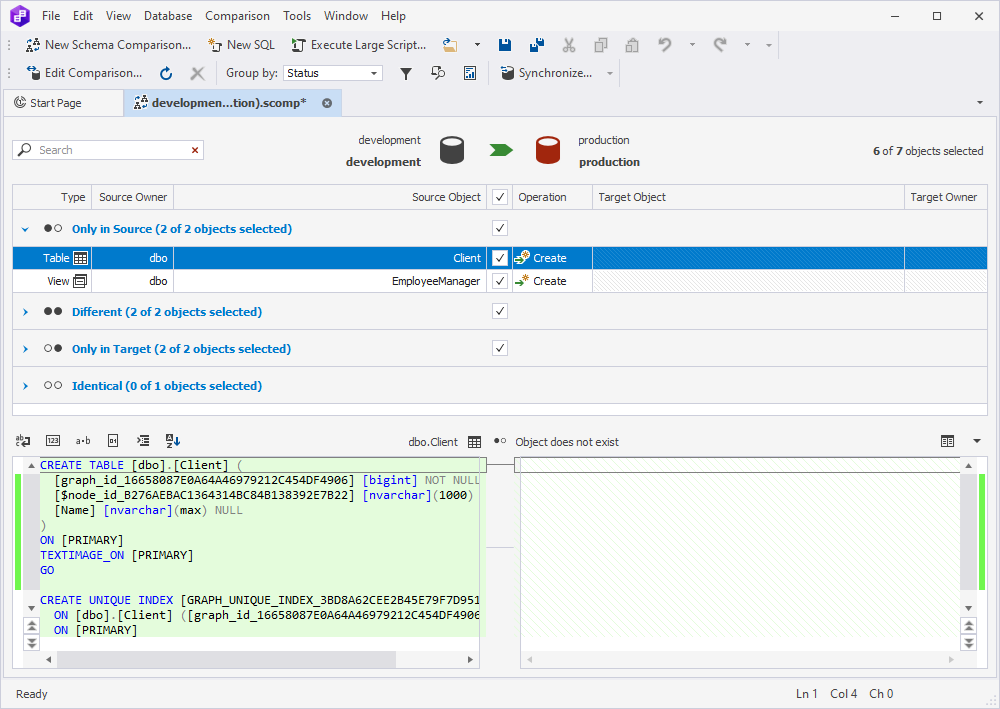 Code for Node table creation