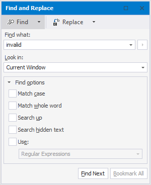 Find and Replace