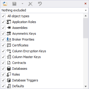 Objects Filter tree
