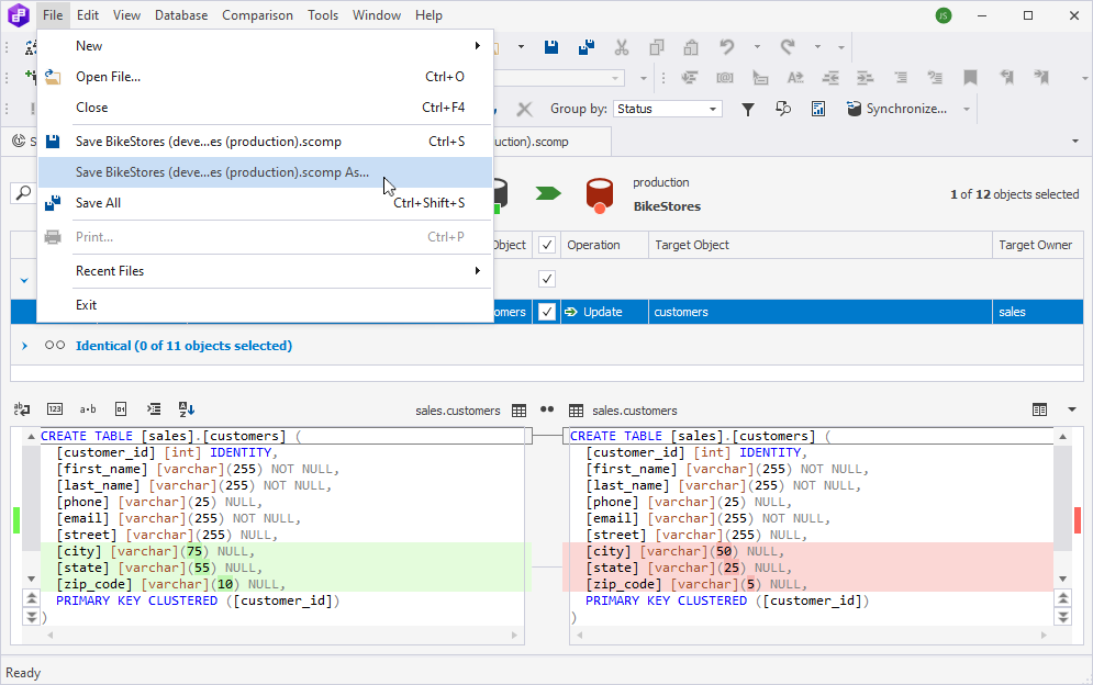 Create a .scomp template file