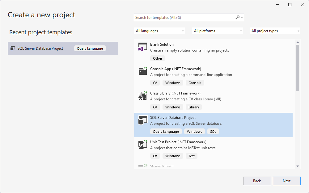 SQL Server Database Project