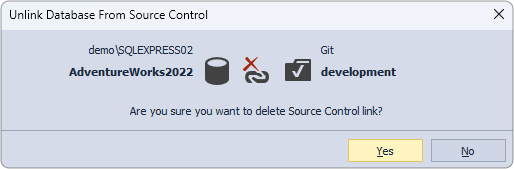 Delete Source Control link