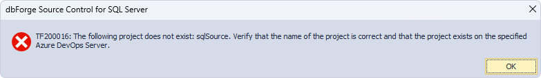 The error appears