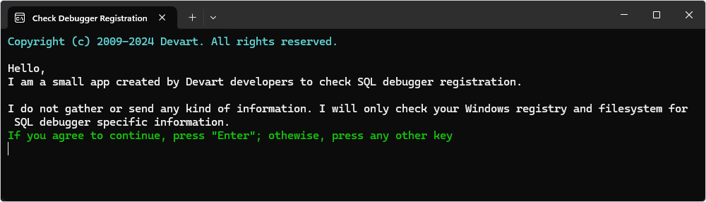 Check Debugger