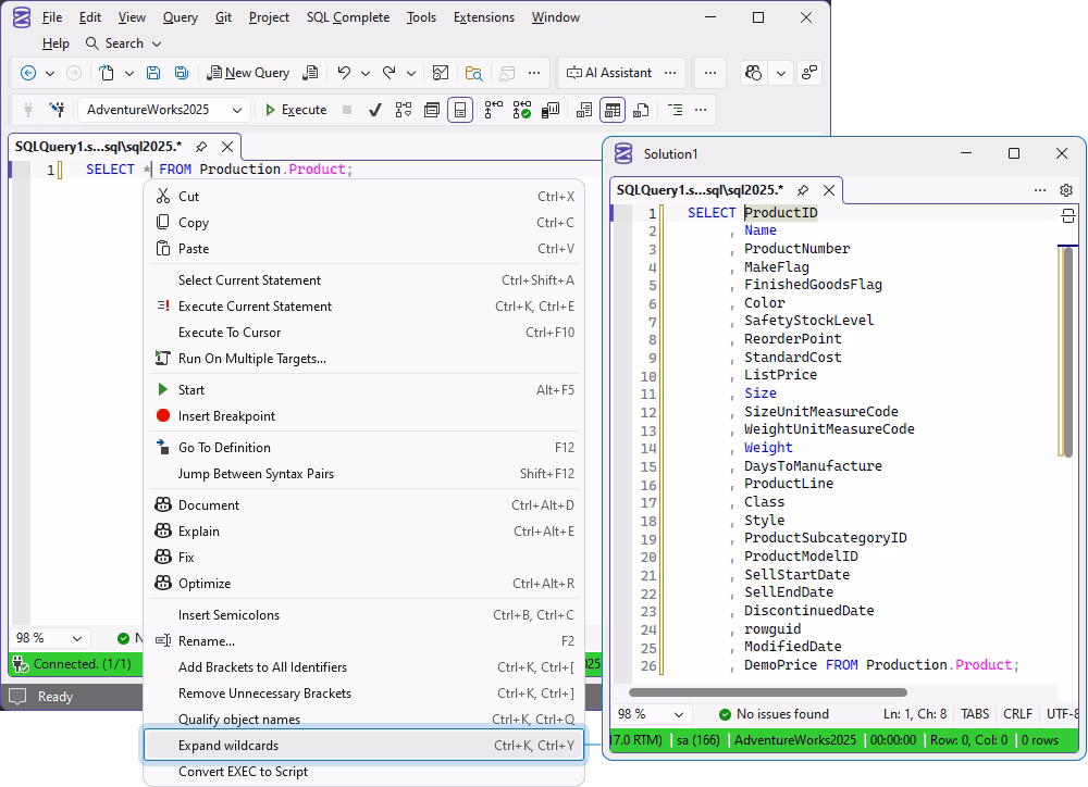 Expand wildcards in the Refactoring menu