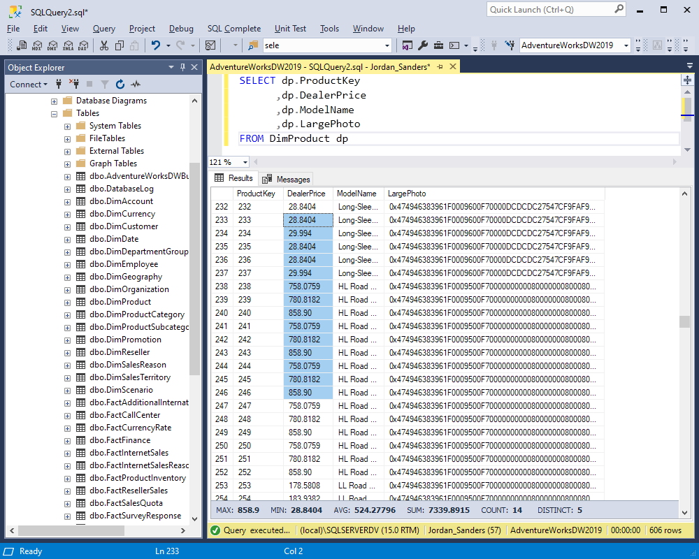 Results Grid aggregates