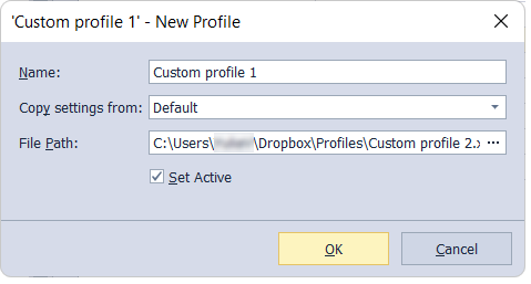 Choose a network folder location